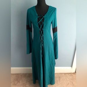 Halloween costume witch renaissance ren faire green cosplay XS-S